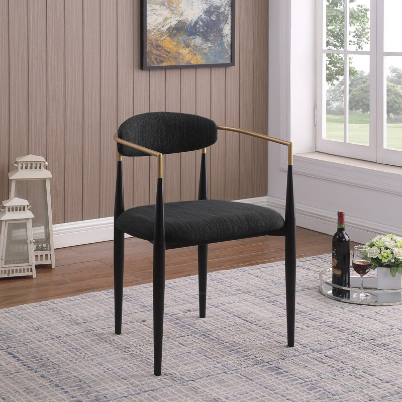 Chaise de salle à manger Lasater, ensemble de 2, noir