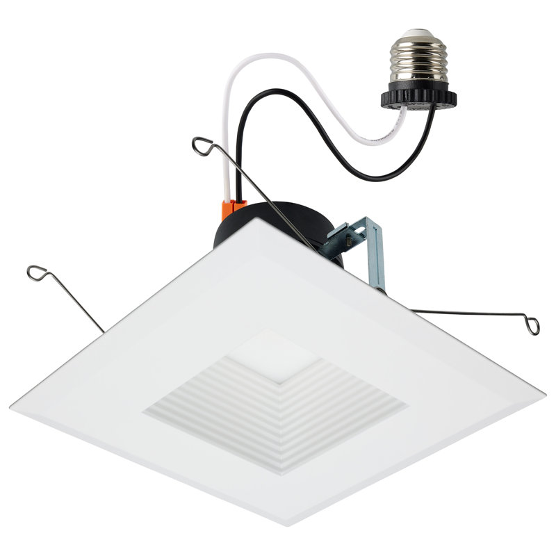 5" Square White Selectable CCT Dimmable LED Recessed Lighting Kit