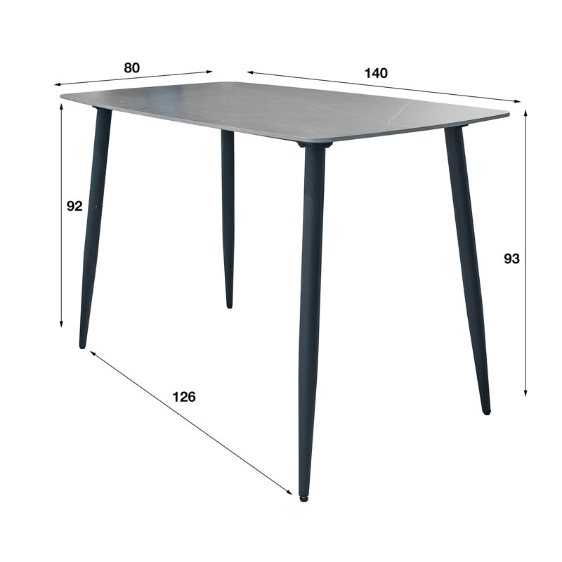 Burkittsville Metal Base Dining Table