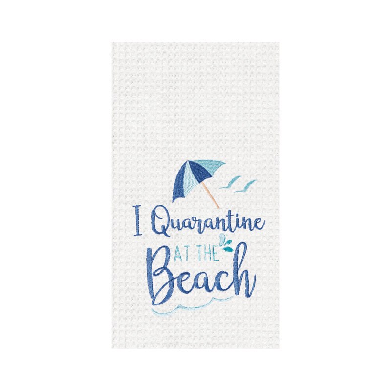 Torchon brodé Quarantine At The Beach