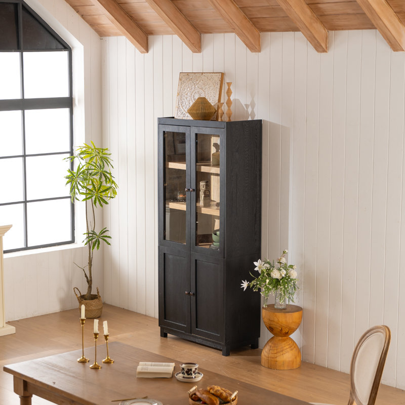 Pernell 74.5'' Book Cabinet Storage Bookcase