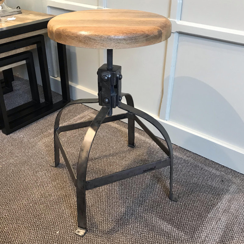 Levin Adjustable Height Counter Stool with Metal Frame