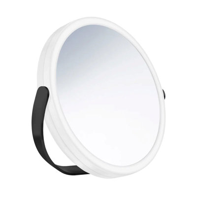 Miroir de table à DEL rechargeable 7x et normal avec support et câble USB 