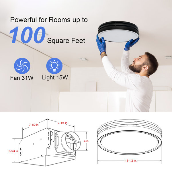 Akicon 110 CFM 2 Sones Bathroom Exhaust Fan & Reviews | Wayfair