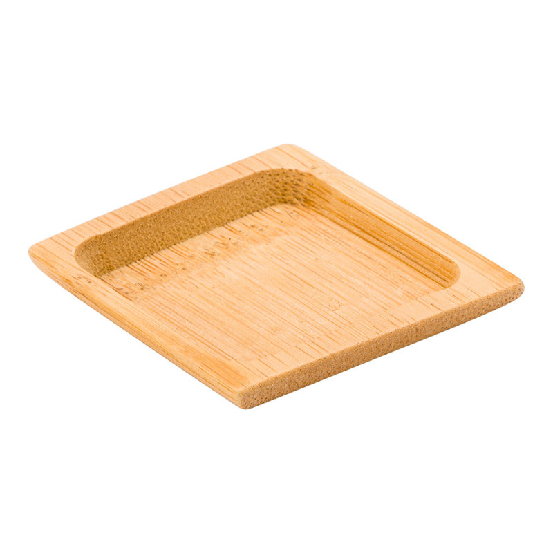 Restaurantware-2.5 Inch Mini Plates, 100 Carved Square Dessert Plates - For Appetizers, Hors d'oeuvres, And Bite-Sized Snacks, Sustainable, Bamboo Tiny Plates