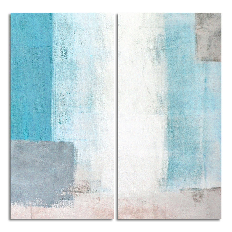«Bueno change XXV III» par Ready2HangArt, ensemble de 2 reproductions sur toiles