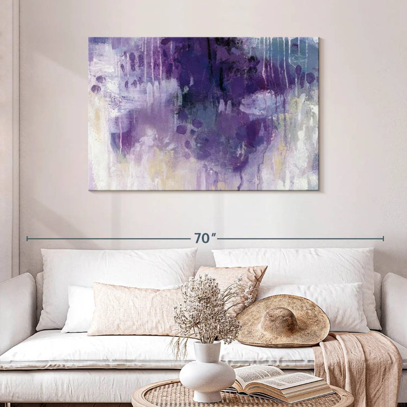 Pluie violette Avery, H 30 po x l 45 po