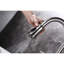 Robinet de cuisine avec robinet rétractable encastré en nickel brossé, interrupteur à deux poignées pour une gestion précise de l'eau, buse haute rotative à 360 degrés, matériau en laiton, pont en nickel avec aérateur à débit libre-2067450240