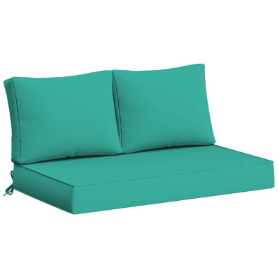 48" X 24" Waterproof Outdoor Loveseat Cushion Set, Patio Furniture Replacement