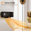 HOMCOM 1000W 6824 BTU Electric Wall Mounted Space Heater with Adjustable Thermostat and with Digital Display-119626085