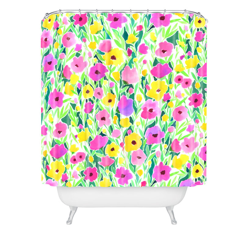 Rideau de douche simple maldonado fleur jacqueline
