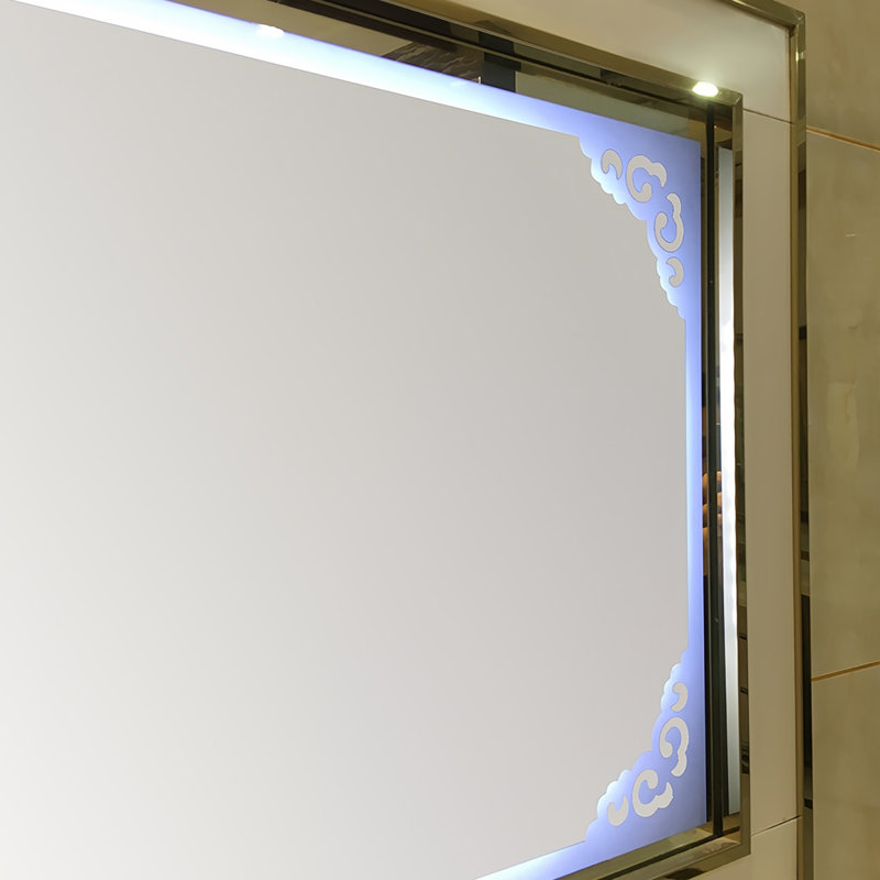 Simple modern stainless steel bathroom cabinet, 33.46" H x 51.18" W x 21.65" D