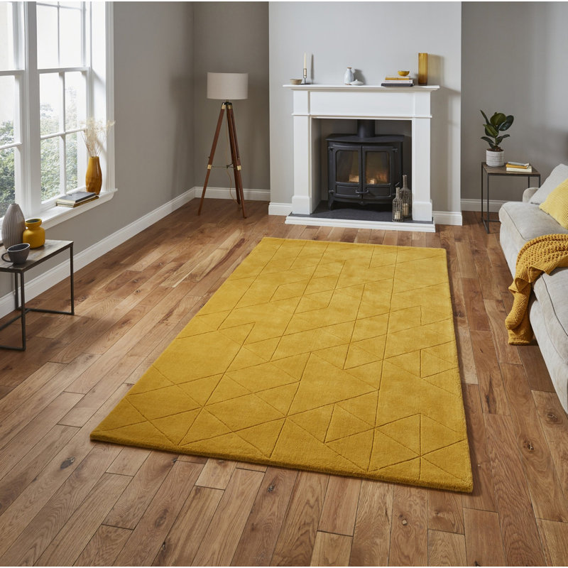 Ladale area rug Hand Tufted Rectangle Ochre, Rectangle 150 x 230cm