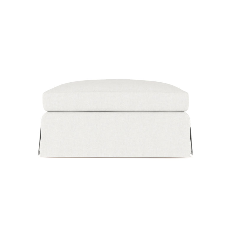 Repose-pieds Ludlow, Lin Box Weave blanc, Patiné