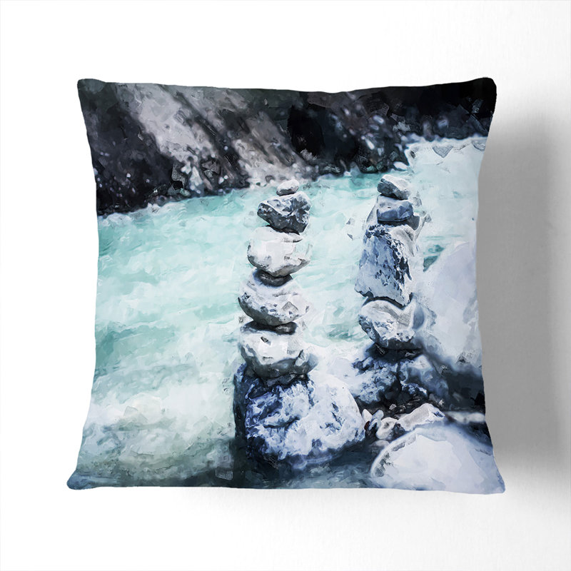 Square Cushion, 40cm H x 40cm W x 15cm D, Stone