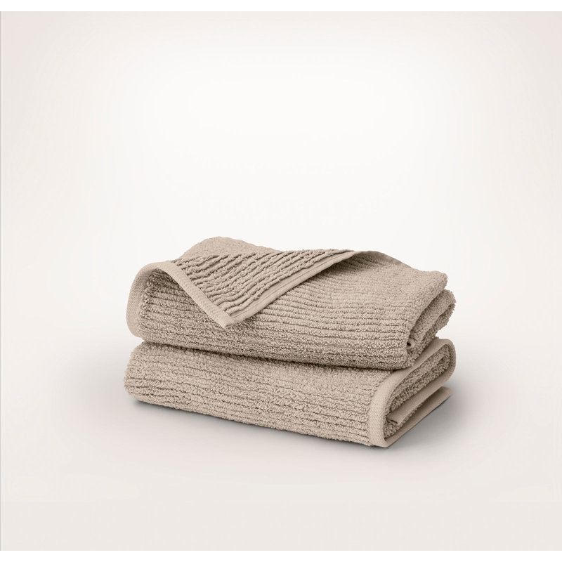 Turkish Ribbed Washcloth Set, Cream