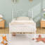 Base de lit plateforme simple en métal blanc avec tête de lit et pied de lit simple, rangement sous le lit de 12,6 po, aucun sommier tapissier requis-969758256-1028480336