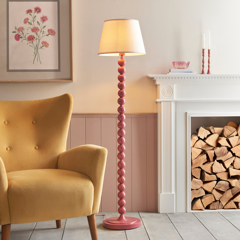 Higgledy 153.2cm Traditional Floor Lamp, Pink