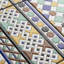 Sevillano Giralda 8" x 8" Ceramic Cenefa Border Tile in Blue/Red/Green
