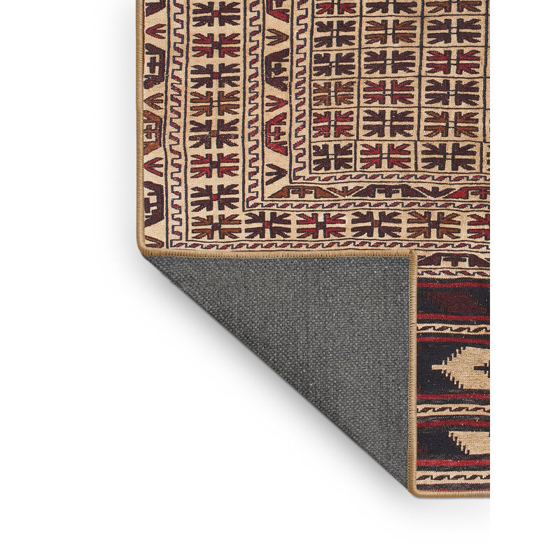 Beige sud-ouest Tapis décoratif, Rectangle 7 pi x 10 pi