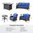 Klodjana Wood Premium All-Weather Wicker 7 - Person Patio Conversation Set with Cushions-1983003808-1983259307