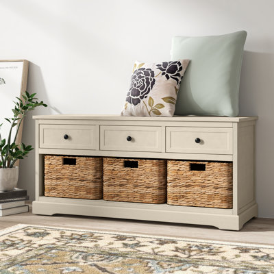 Clevedon Upholstered Bench with Drawers