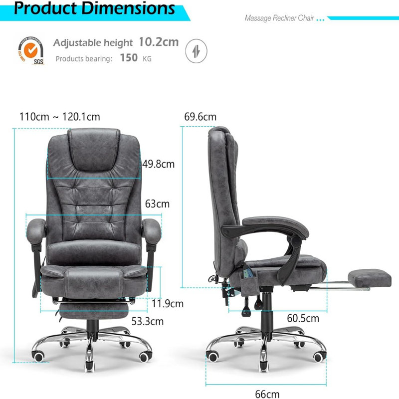 Linen Office Chair, Grey