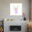 «Angel in Purple Christian Art» par Jemma Morris, reproduction d'art encadrée sur bois