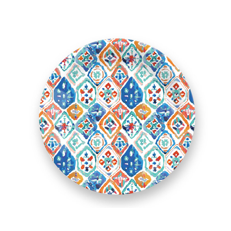 Assiette à salade en mélamine 8" brillantes Cao