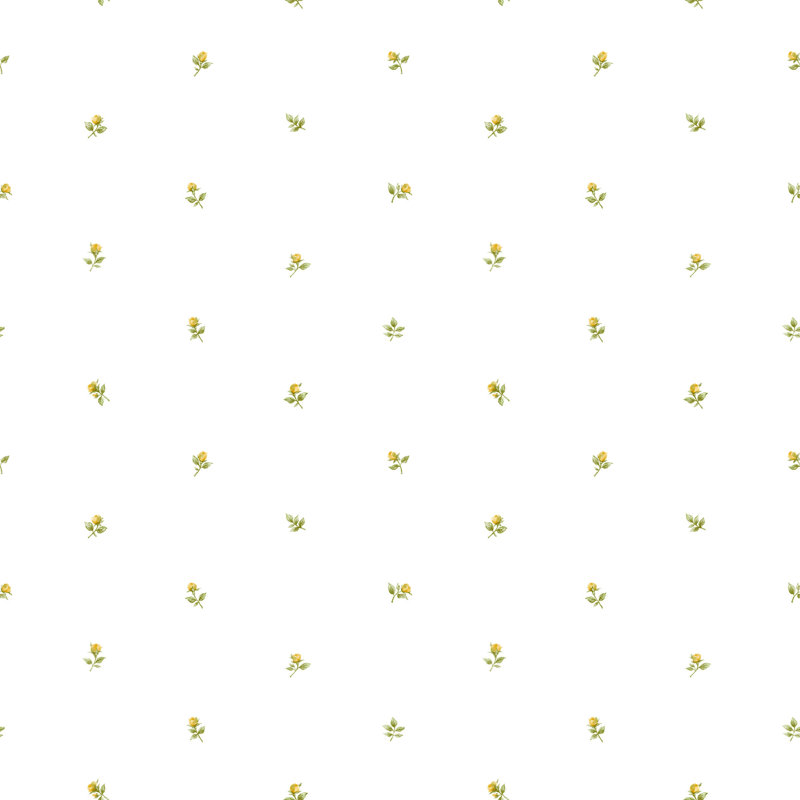 Devaughn 10m x 53cm Matte Wallpaper Roll, White/Yellow