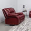 Fauteuil inclinable et oscillant rouge Elodie-106821996
