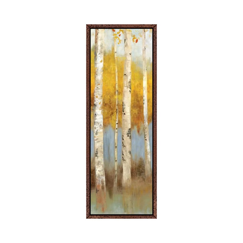 Promise I by Allison Pearce - Panoramic Painting on Canvas, 30.48 cm H x 91.44 cm W, Classic Brown Wood Framed Canvas