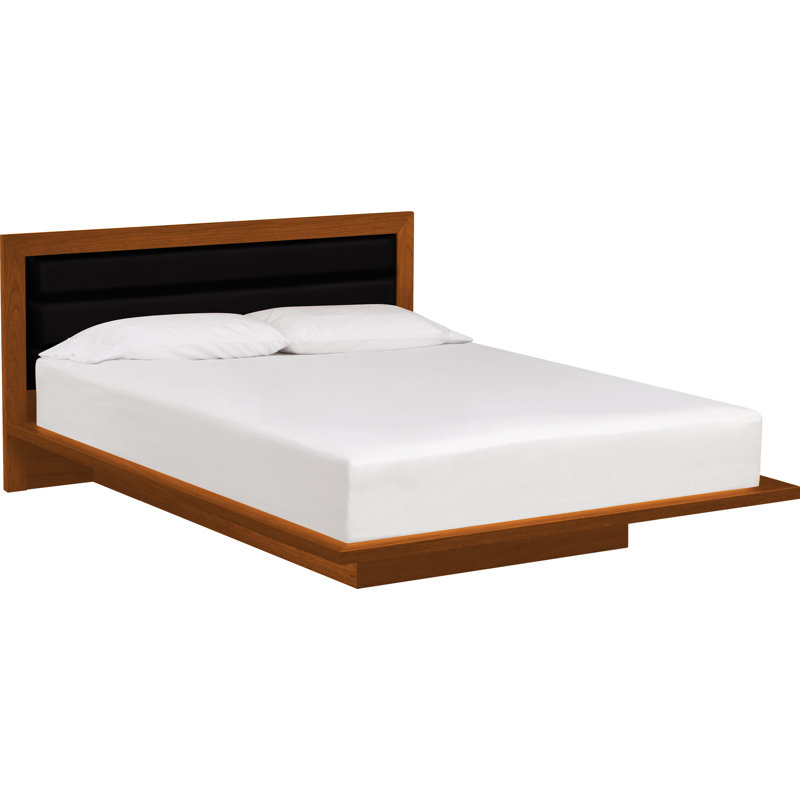Moduluxe Leather Bed, Queen, Ebony, Autumn Cherry