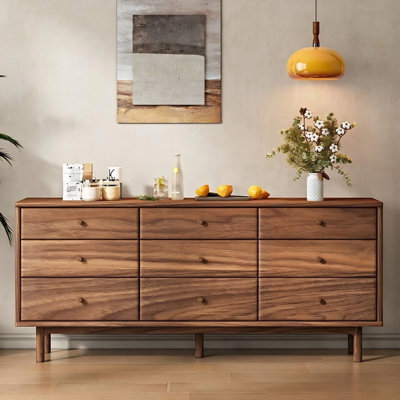 Black Walnut Simple Accent Chest