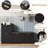 Shoe Cabinet with Bench, 4 Flip Drawers, Adjustable Left/Right Cushioned Seat & Removable Shelves-333550957