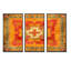 Carreaux marocains orange collage II - ensemble d'art mural sur toile encadré bohémien et éclectique