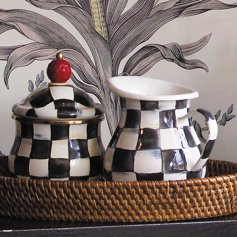 Courtly Check® Creamer, Black/White