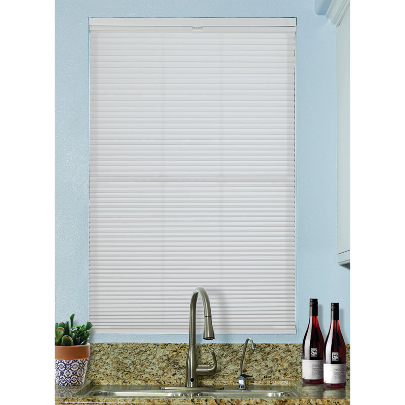 Cordless Semi Sheer Cellular Shade, White, 31"W, 48"L