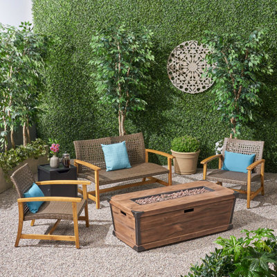 Adan Acacia 4 - Person Patio Conversation Set