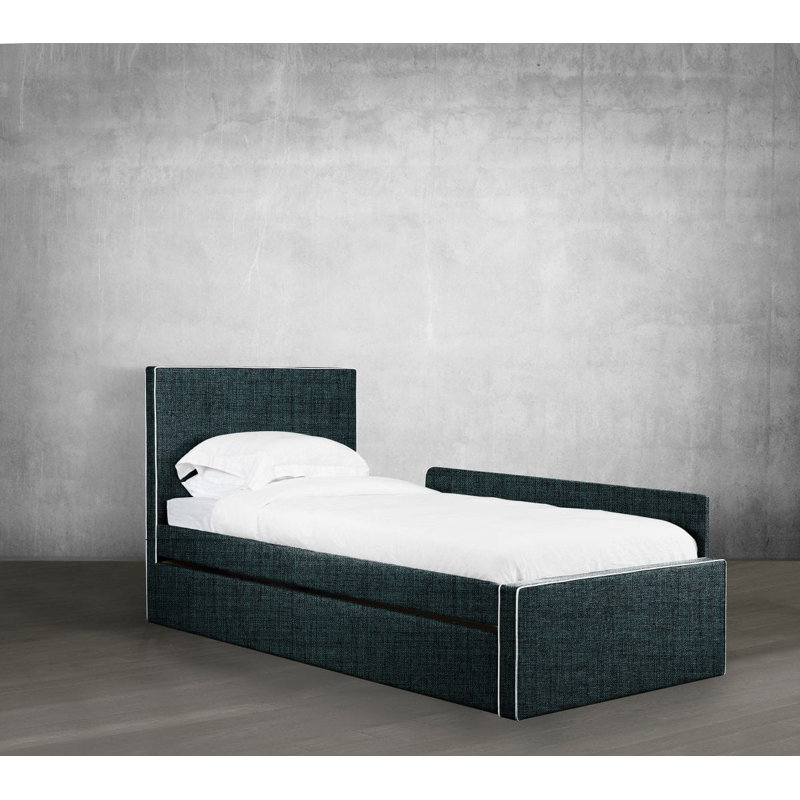 Lit convertible pour tout-petit avec couchette Ilene, Twin, Linen - Denim