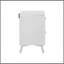 Table de chevet 2 tiroirs avec double port USB, blanc brillant