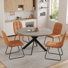 Joevan Modern Round Kitchen Dining Table Set with Dining Chairs