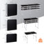 6 pi. Table de patio pliante noire en aluminium-1143705299