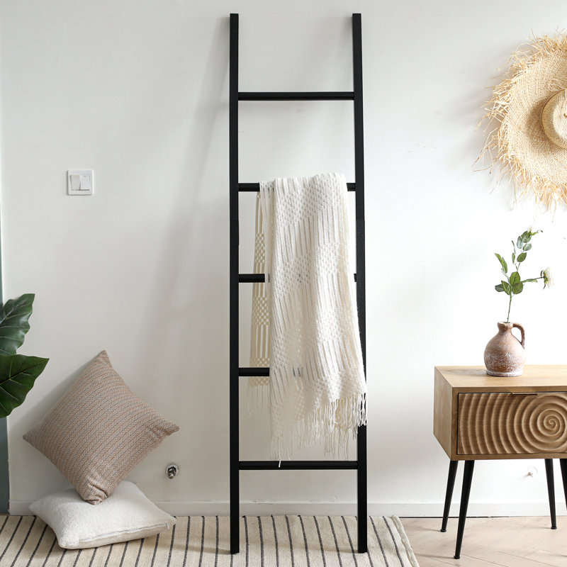 Échelle de couverture en bois 6 pi, Noir