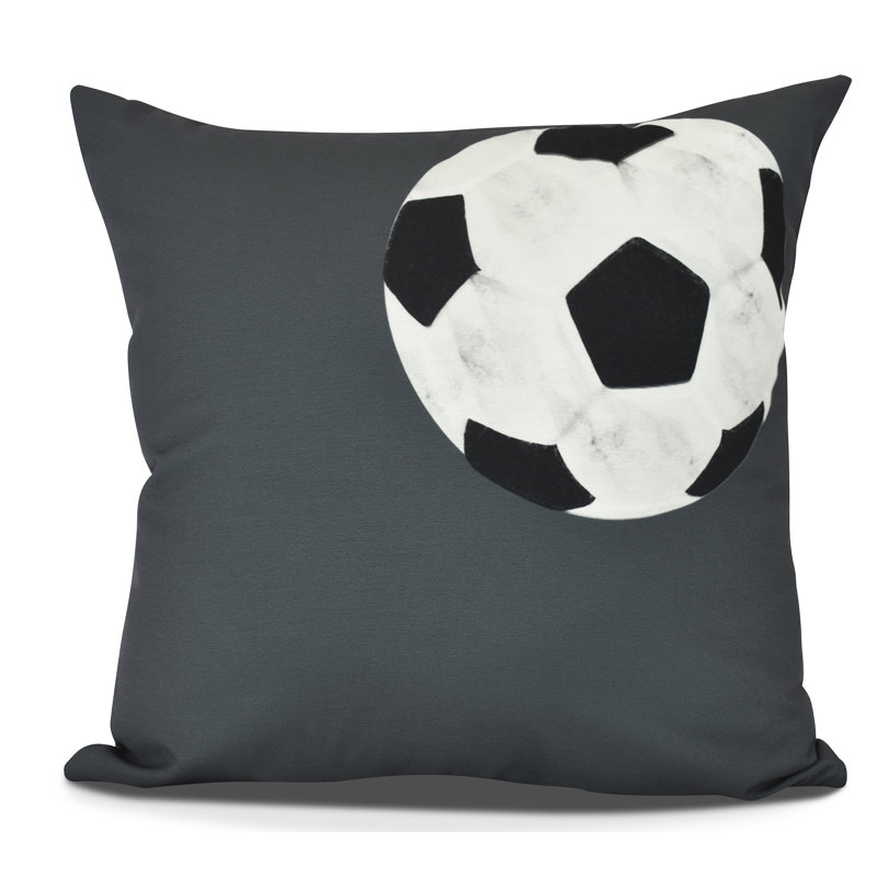 Goals, Gourds, And Gatherings Reversible Throw Pillow, 18"x18", Black