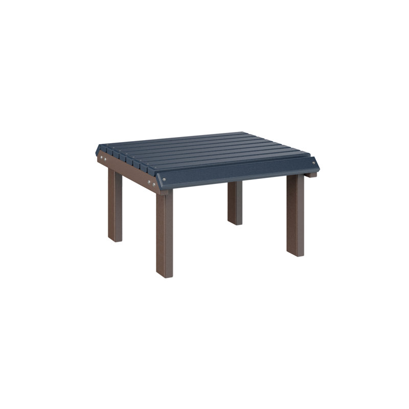 Repose-pieds fixe Berlin Gardens, Navy Blue Top/Chocolate Brown Base