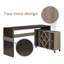 Bureau d'écriture modulaire Messerly 2pc Home and Office Ebre