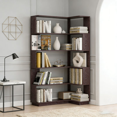 Freestanding Corner Bookshelf