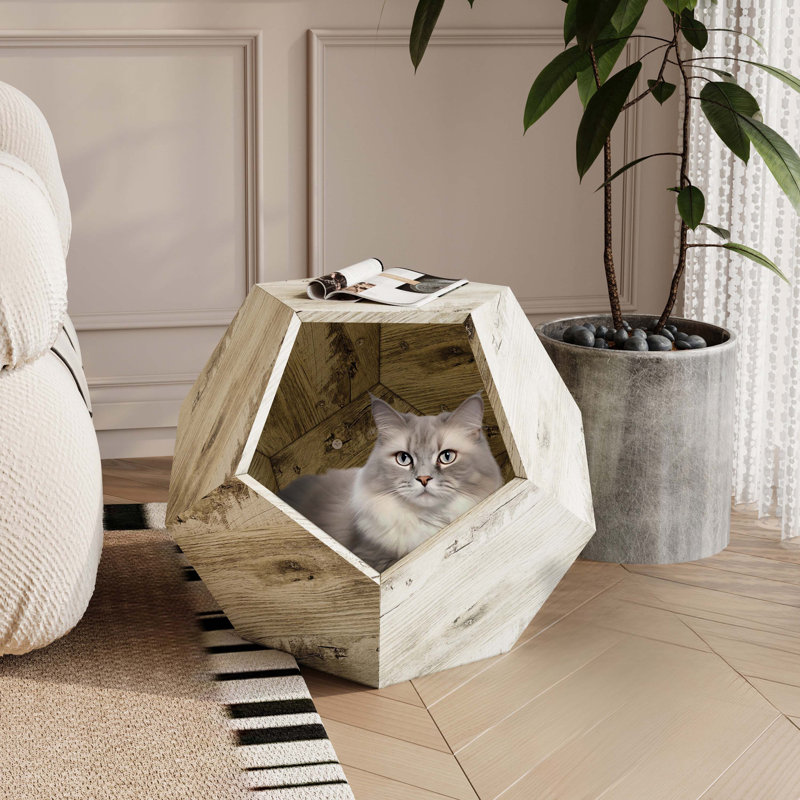Table d'appoint pour chat 25,98 po, Chêne blanc