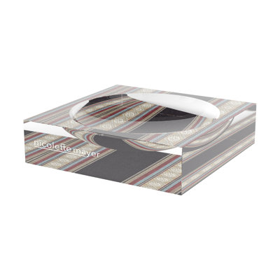 Square Striped Decorative Tray